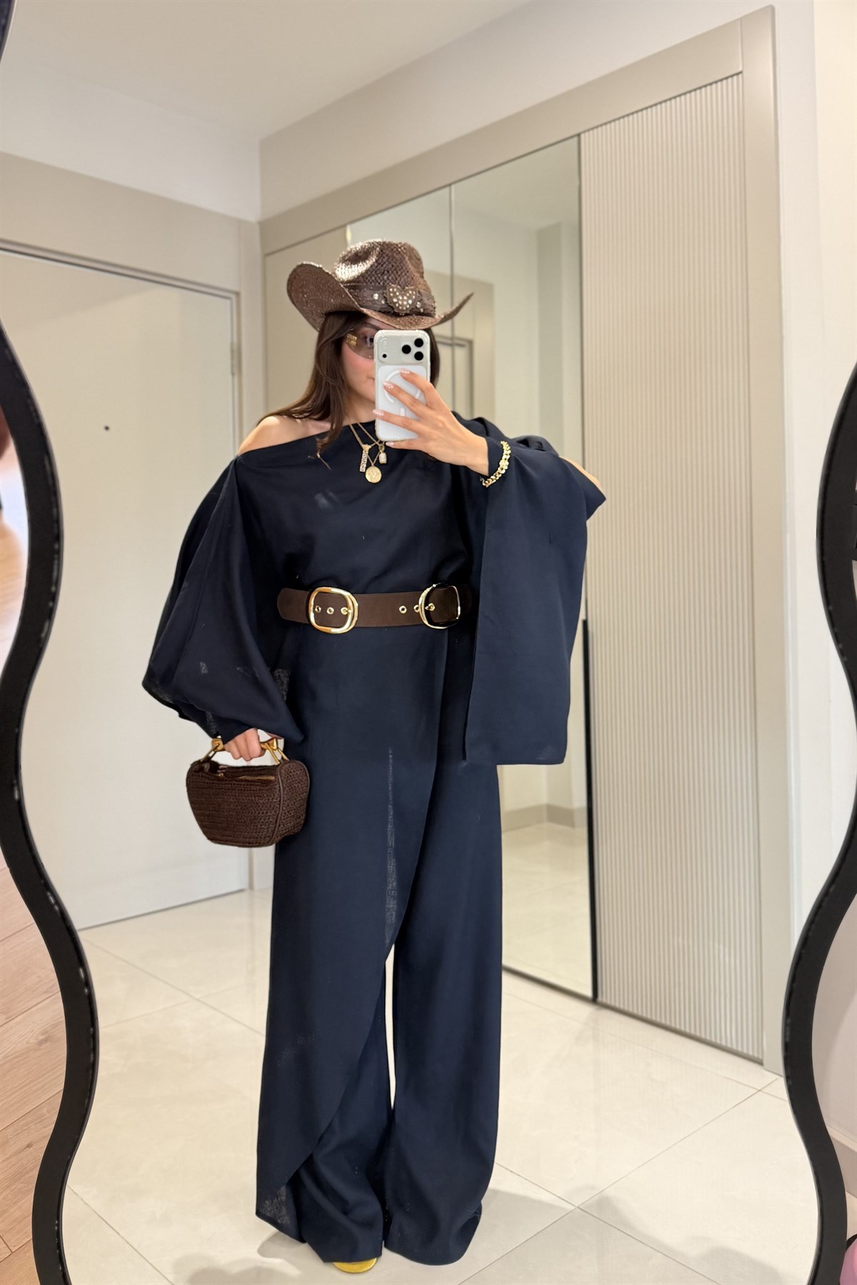 Natalia Lacivert Keten Premium Yarasa Takım