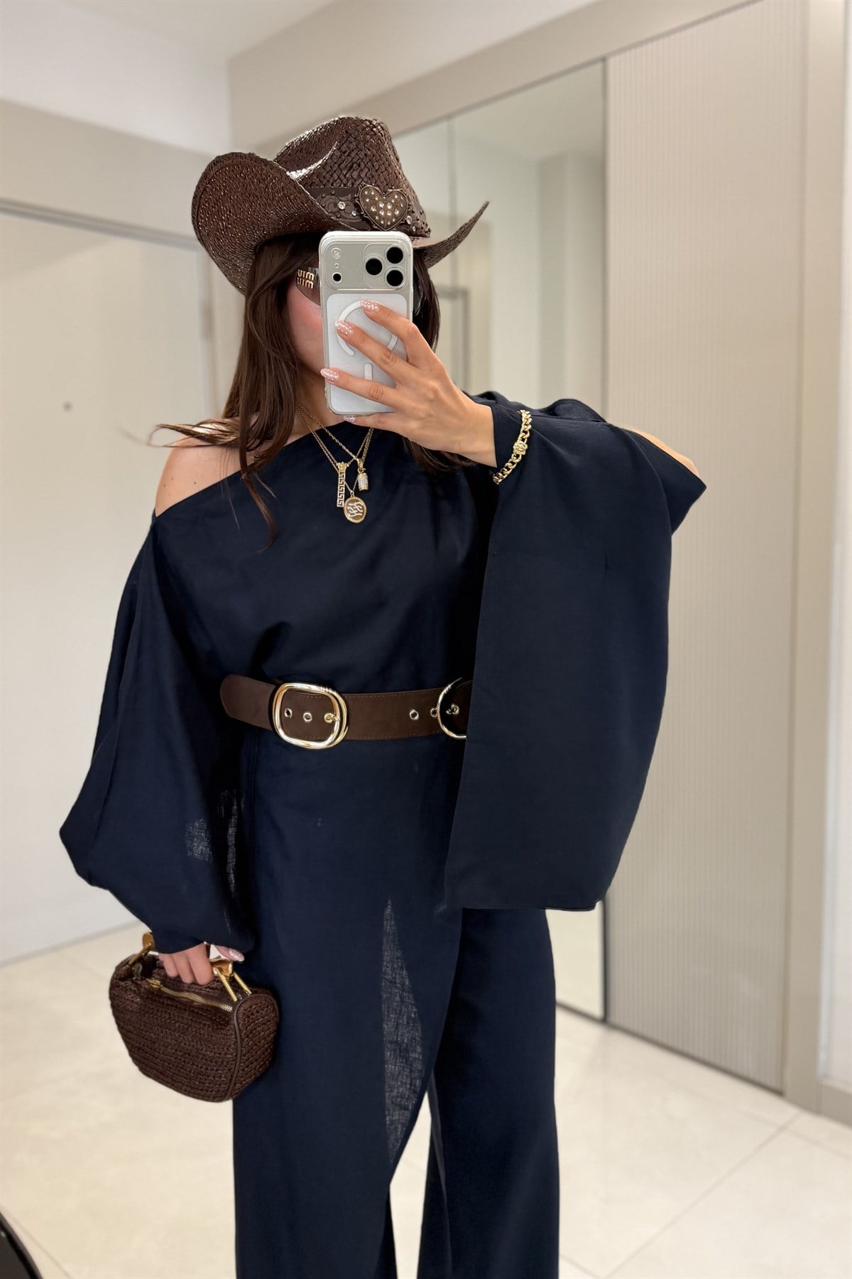 Natalia Lacivert Keten Premium Yarasa Takım