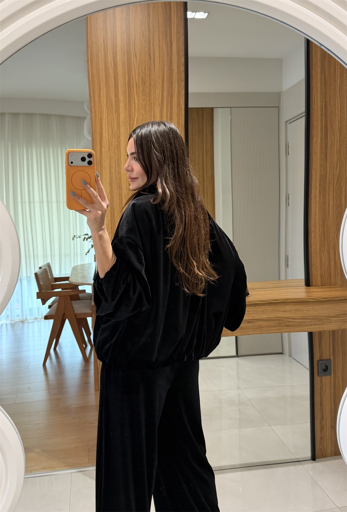 Nexi Siyah Kadife İkili Takım