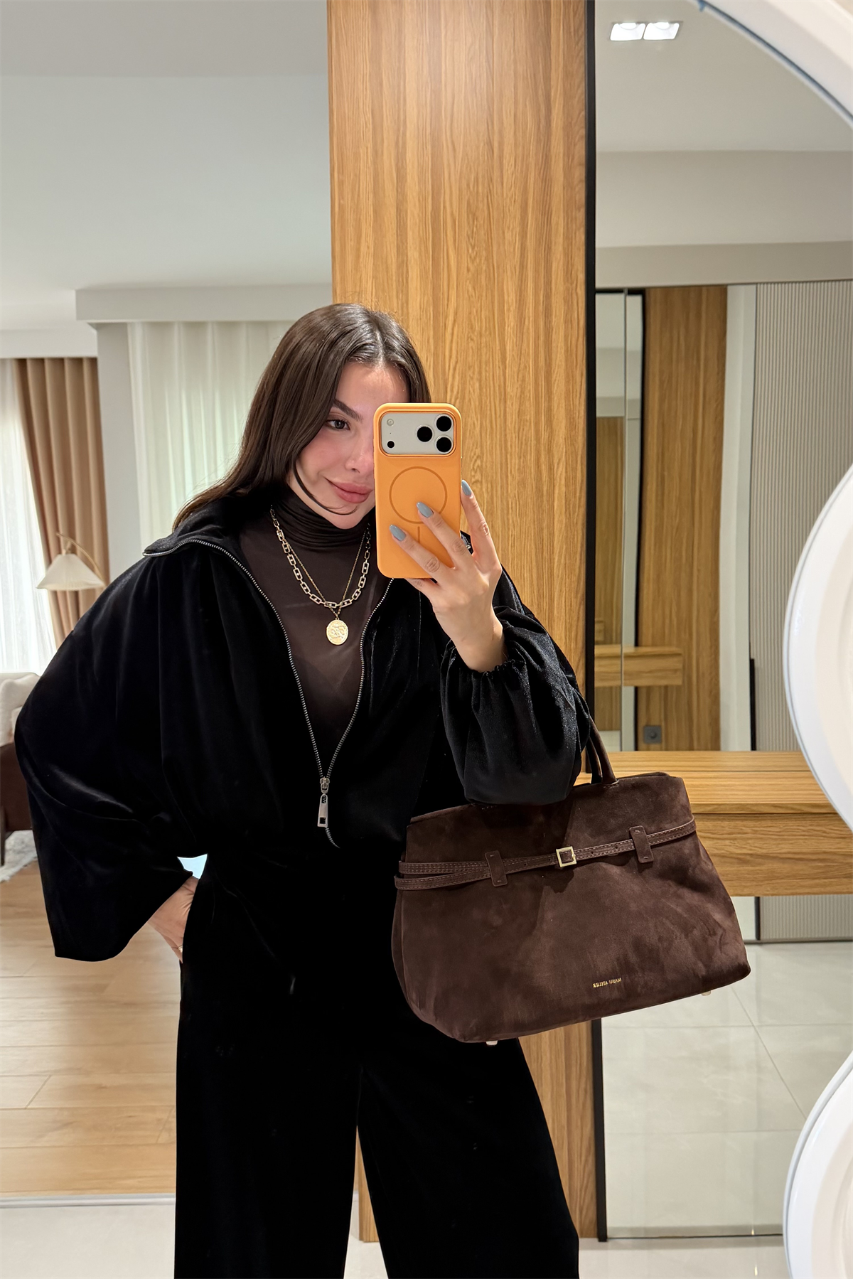 Nexi Siyah Kadife İkili Takım