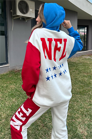 NFL kırmızı mavi renk eşofman takımı