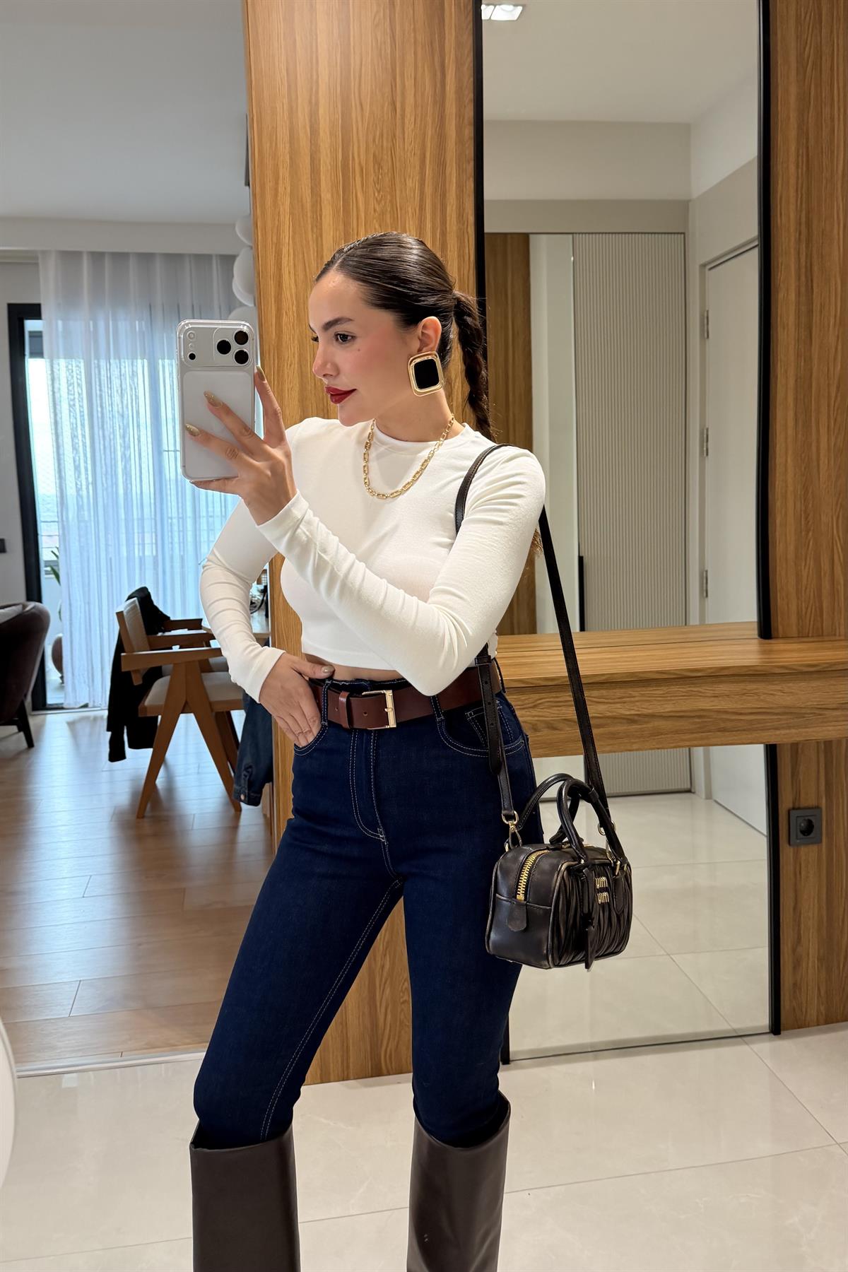 Niela Beyaz Crop Body