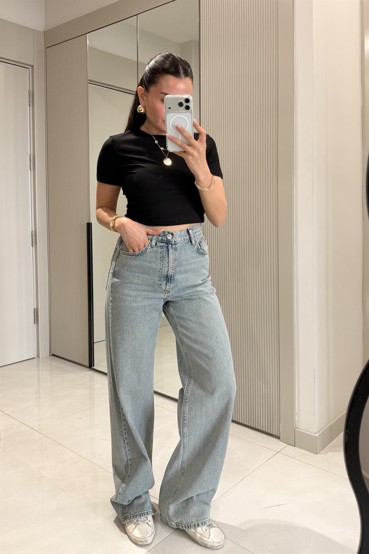 Odessa Yıkama Palazzo Jean