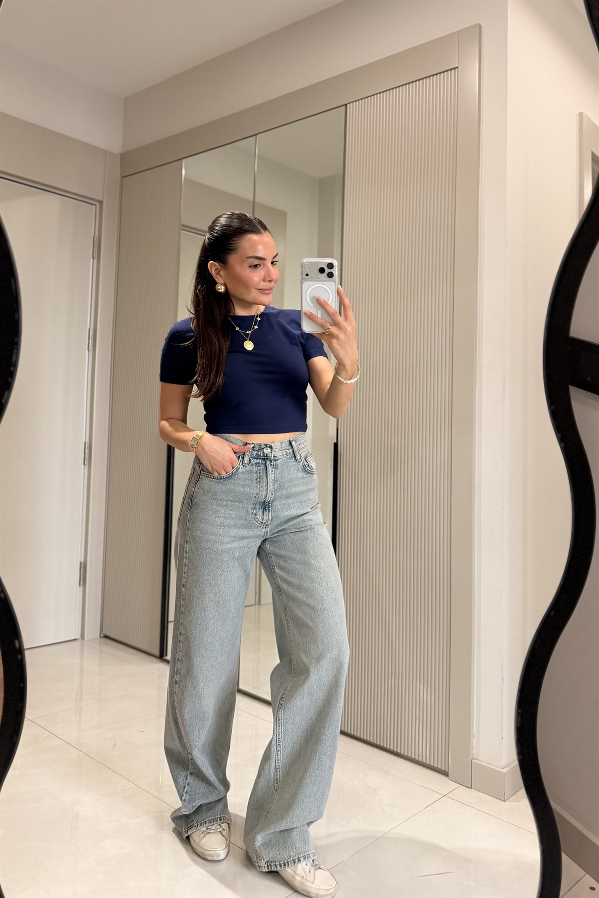 Odessa Yıkama Palazzo Jean