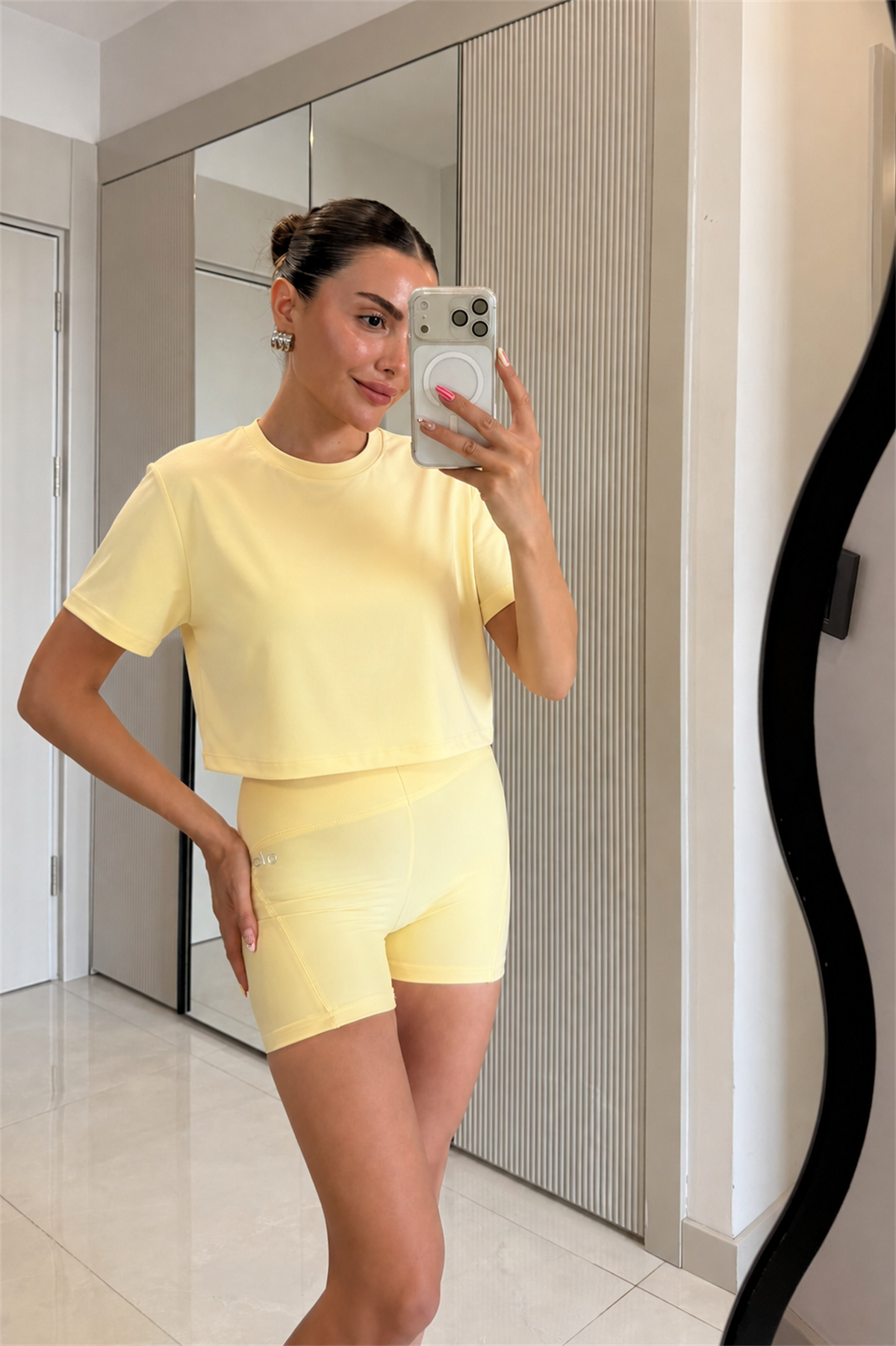 Ola Sarı Marka Model Spor Tshirt