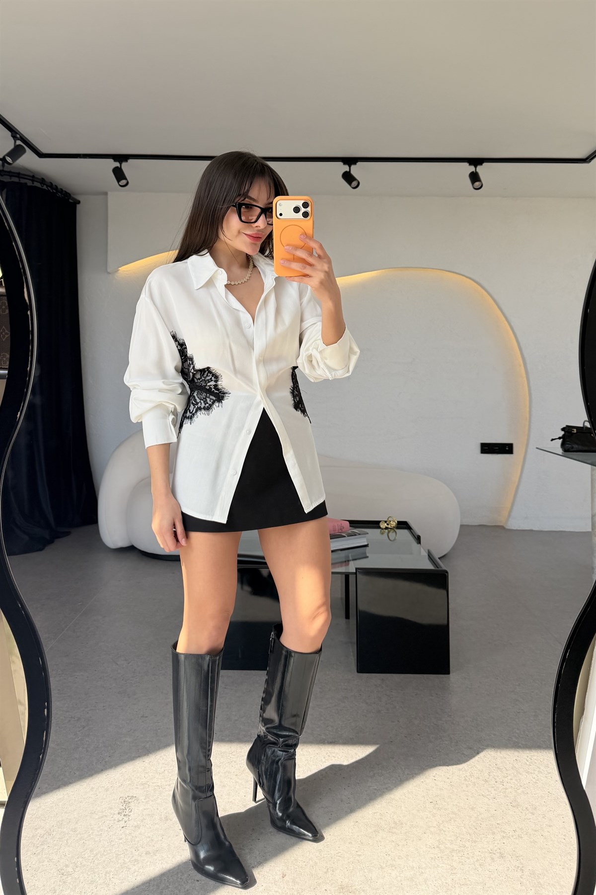 Oriel Siyah Basic Mini Şort Etek