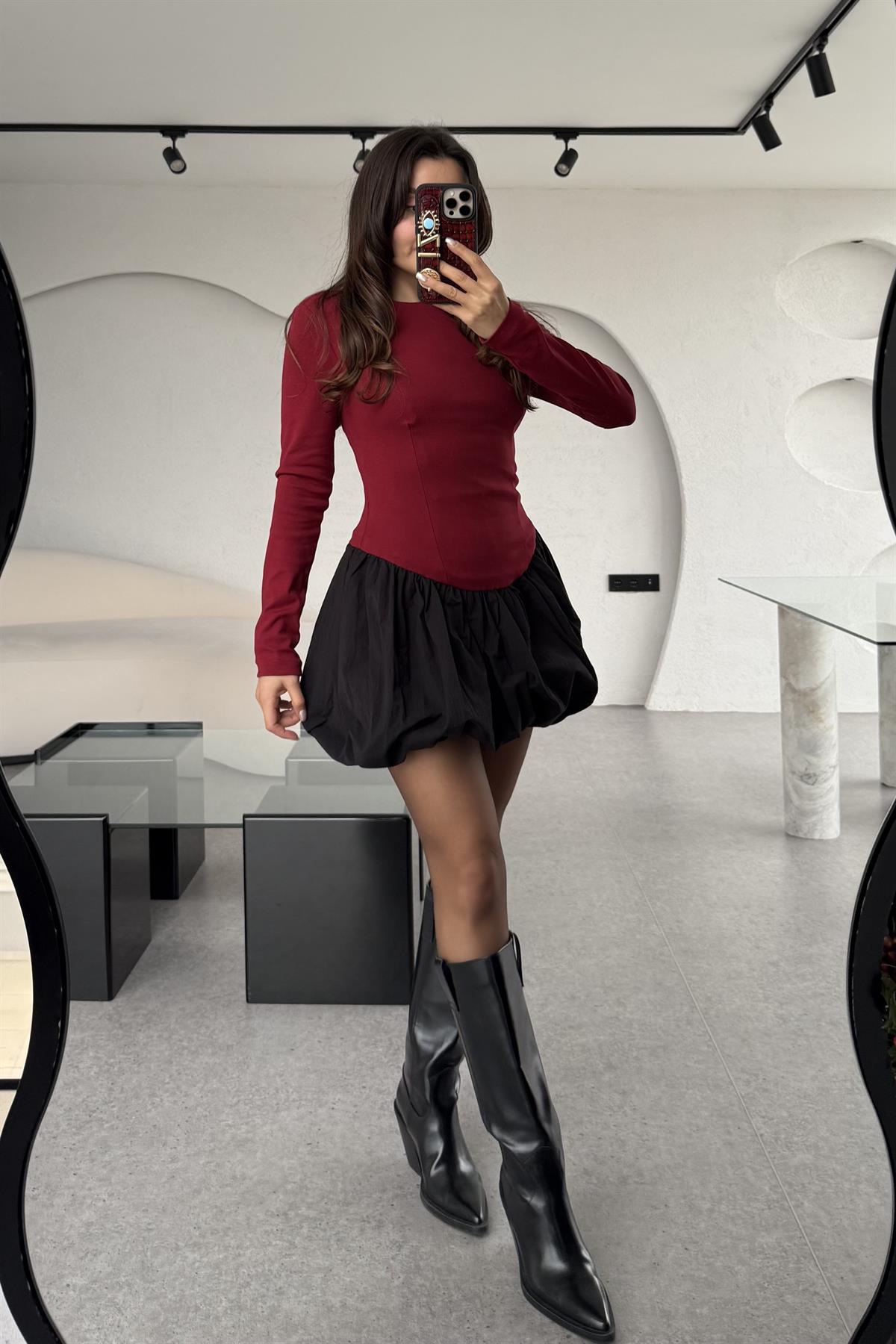 Ottawa Kırmızı Balon Elbise