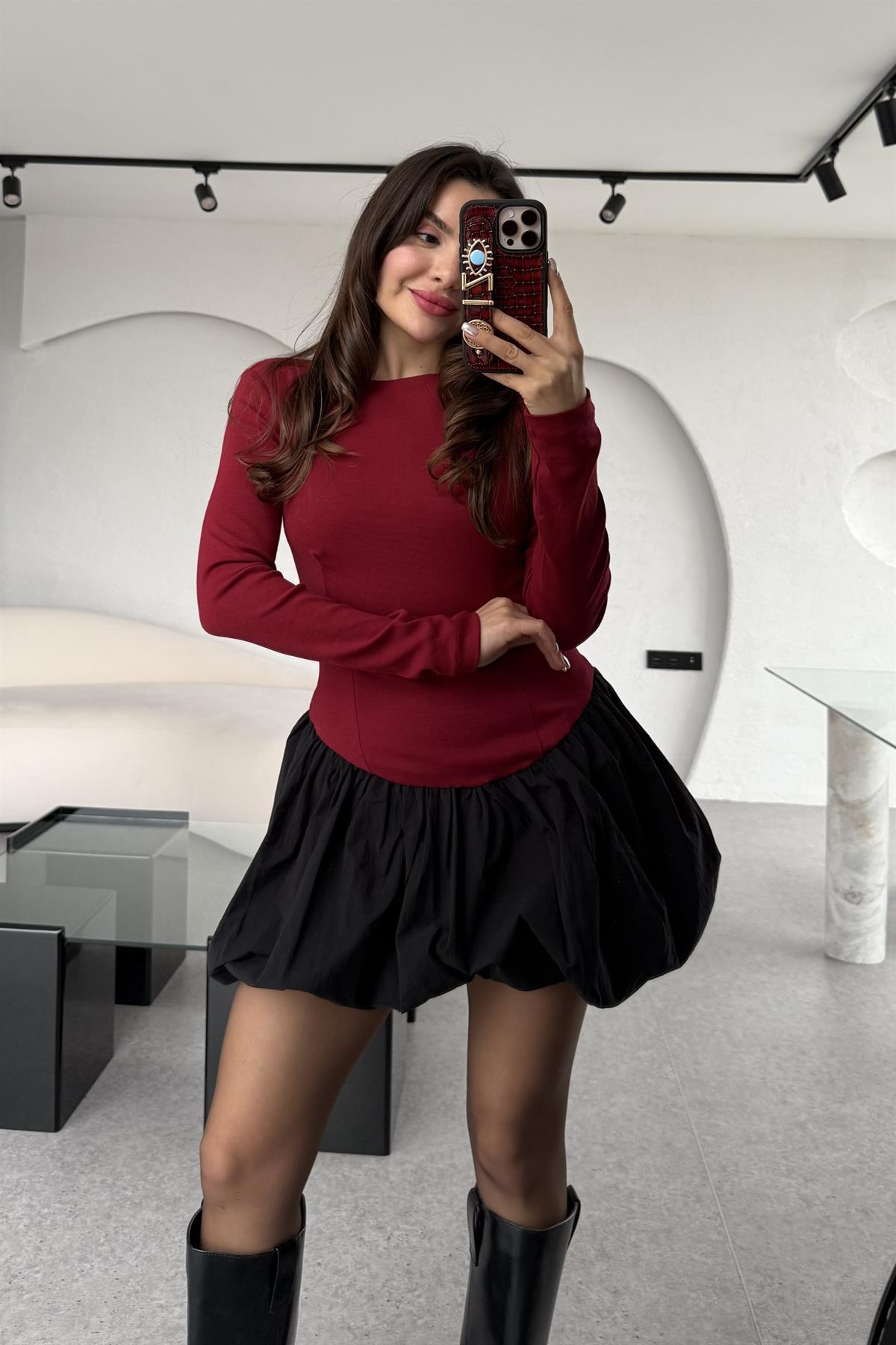 Ottawa Kırmızı Balon Elbise