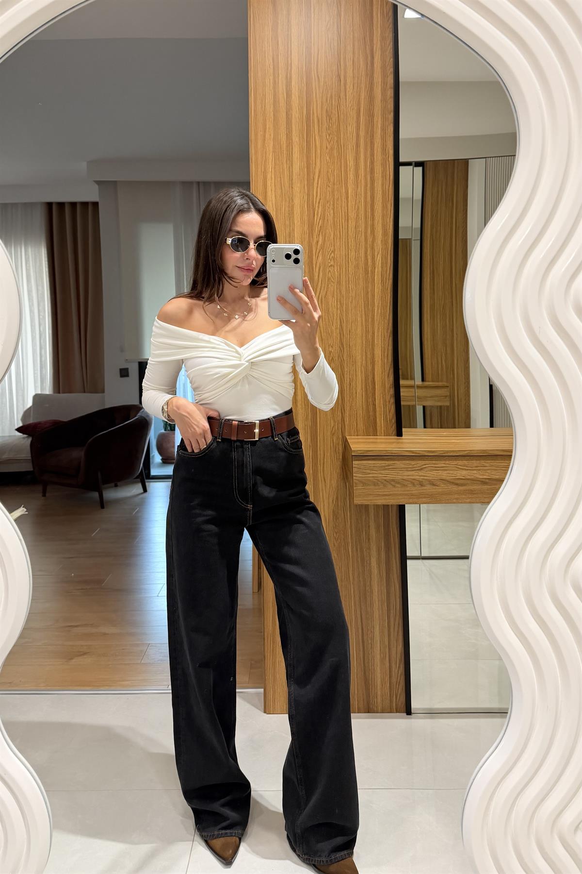 Pablo Siyah Palazzo Jean