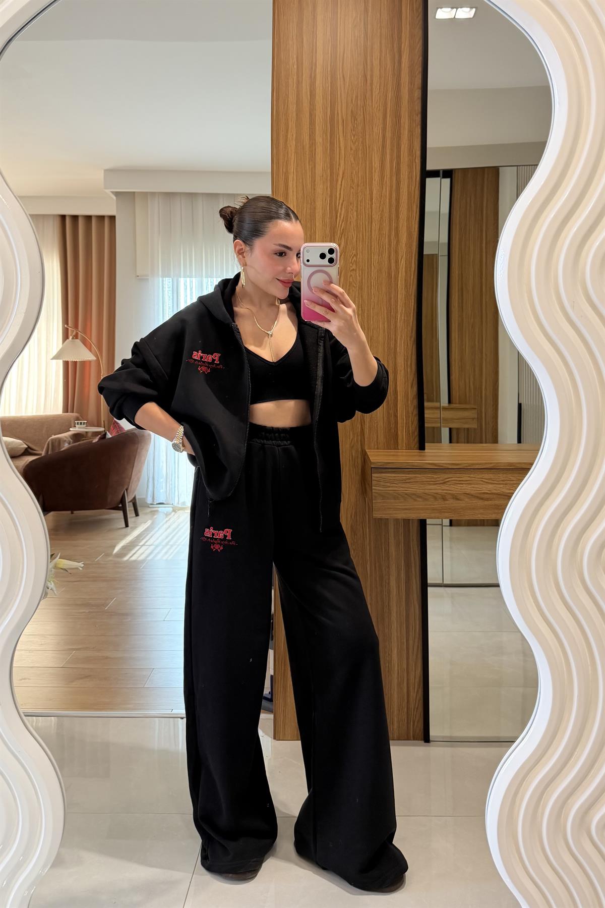 Paris Siyah İkili Eşofman Takımı