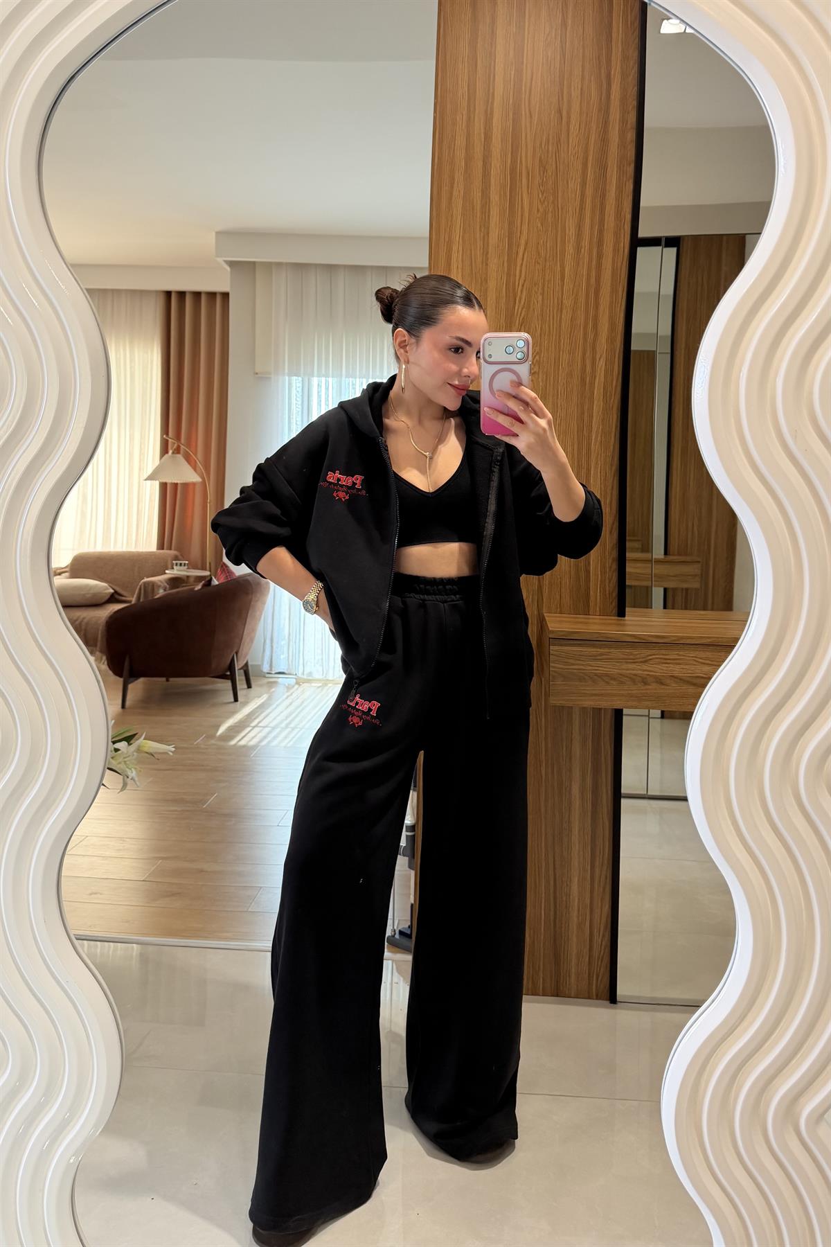 Paris Siyah İkili Eşofman Takımı