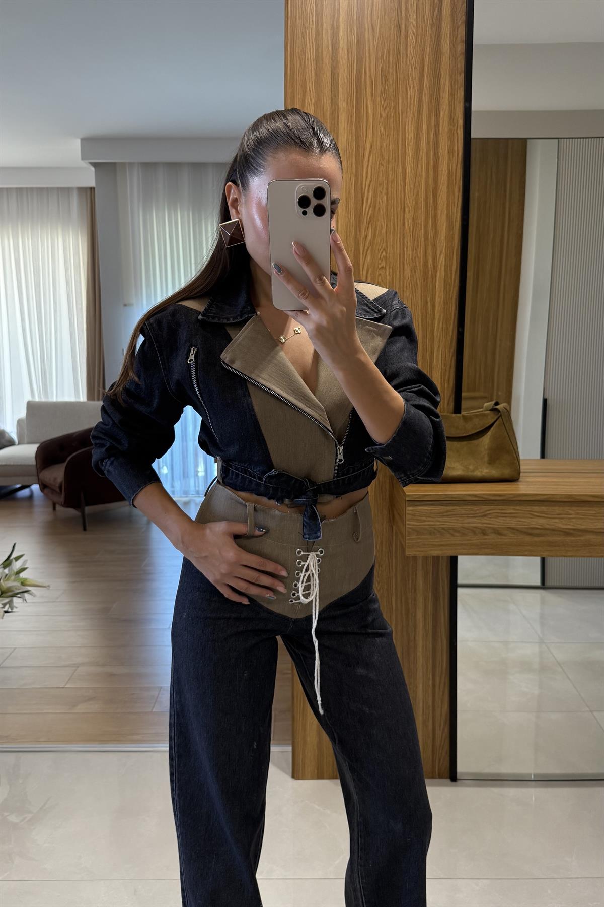 Parsian Tasarım Denim İkili Takım