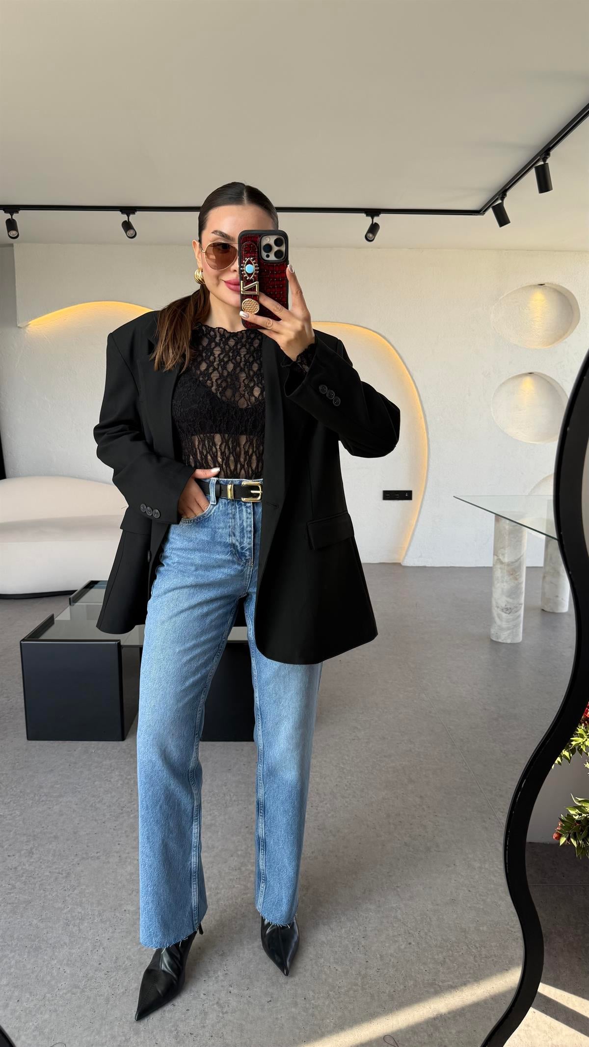 Patricks Midblue Kesik Paça Boru Jean 