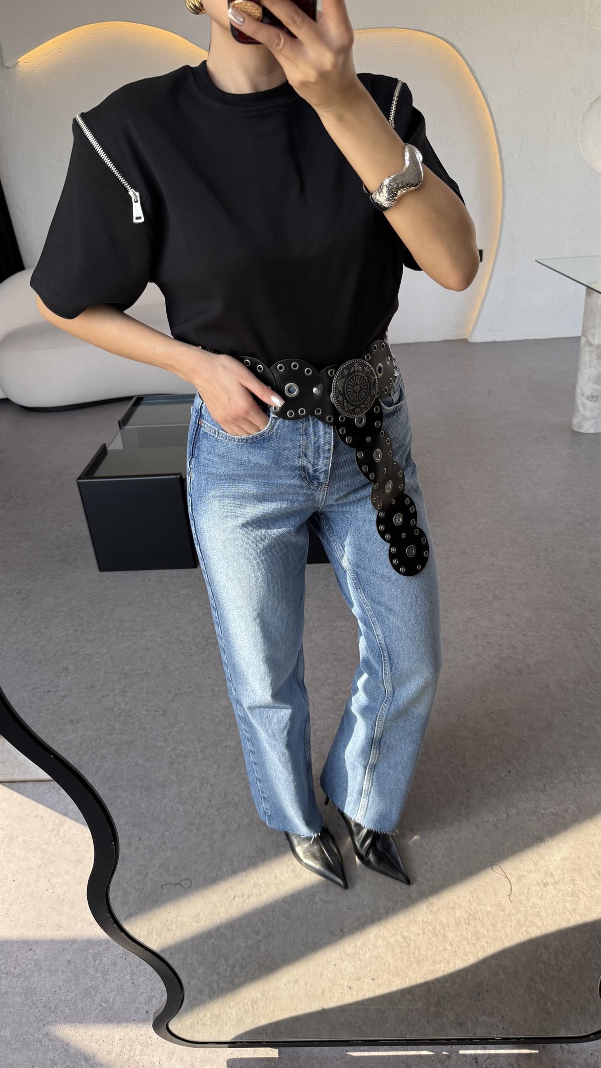 Patricks Midblue Kesik Paça Boru Jean 