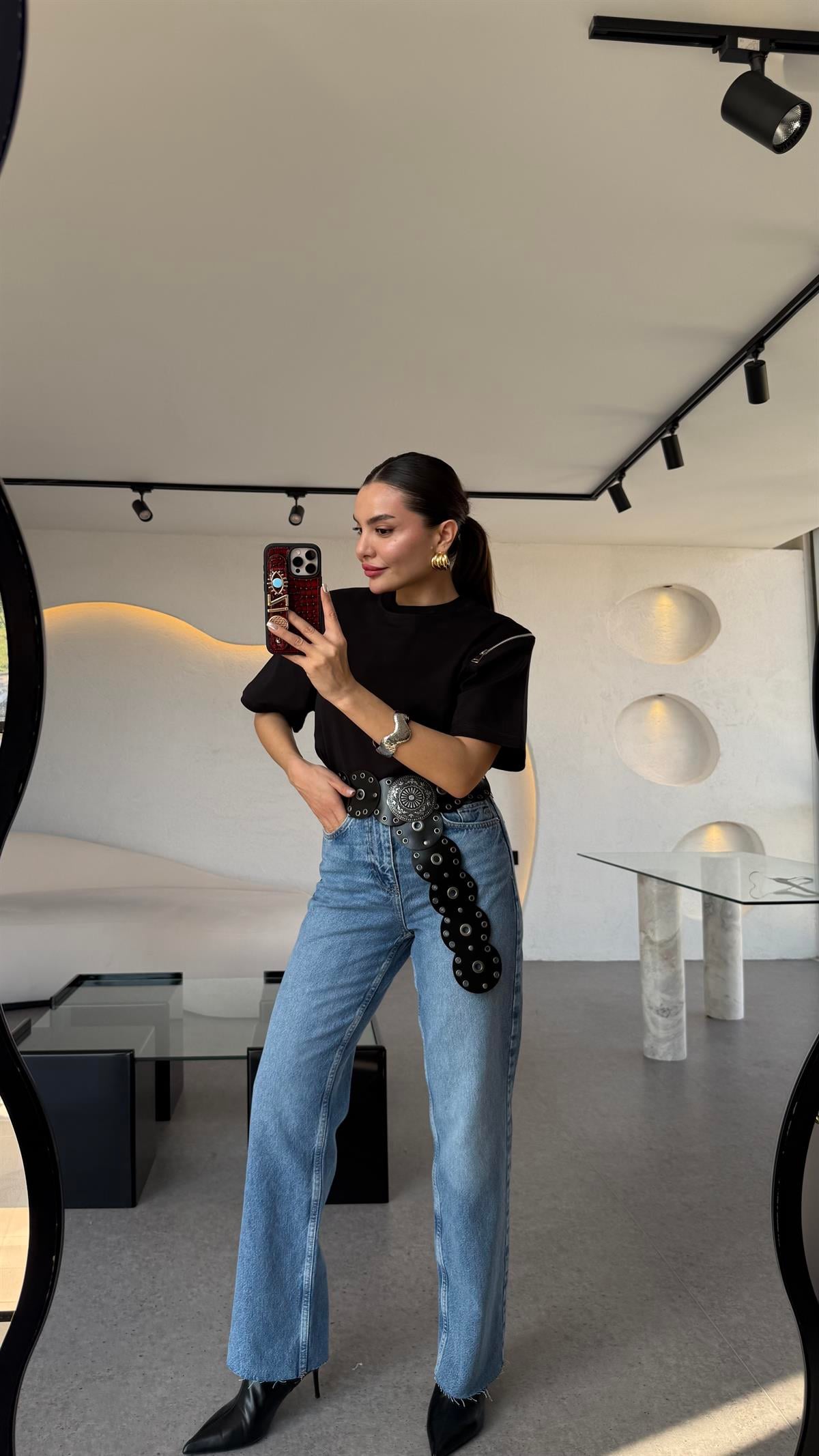 Patricks Midblue Kesik Paça Boru Jean 