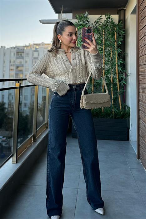 PB Orjinal Koyu Palazzo Jean