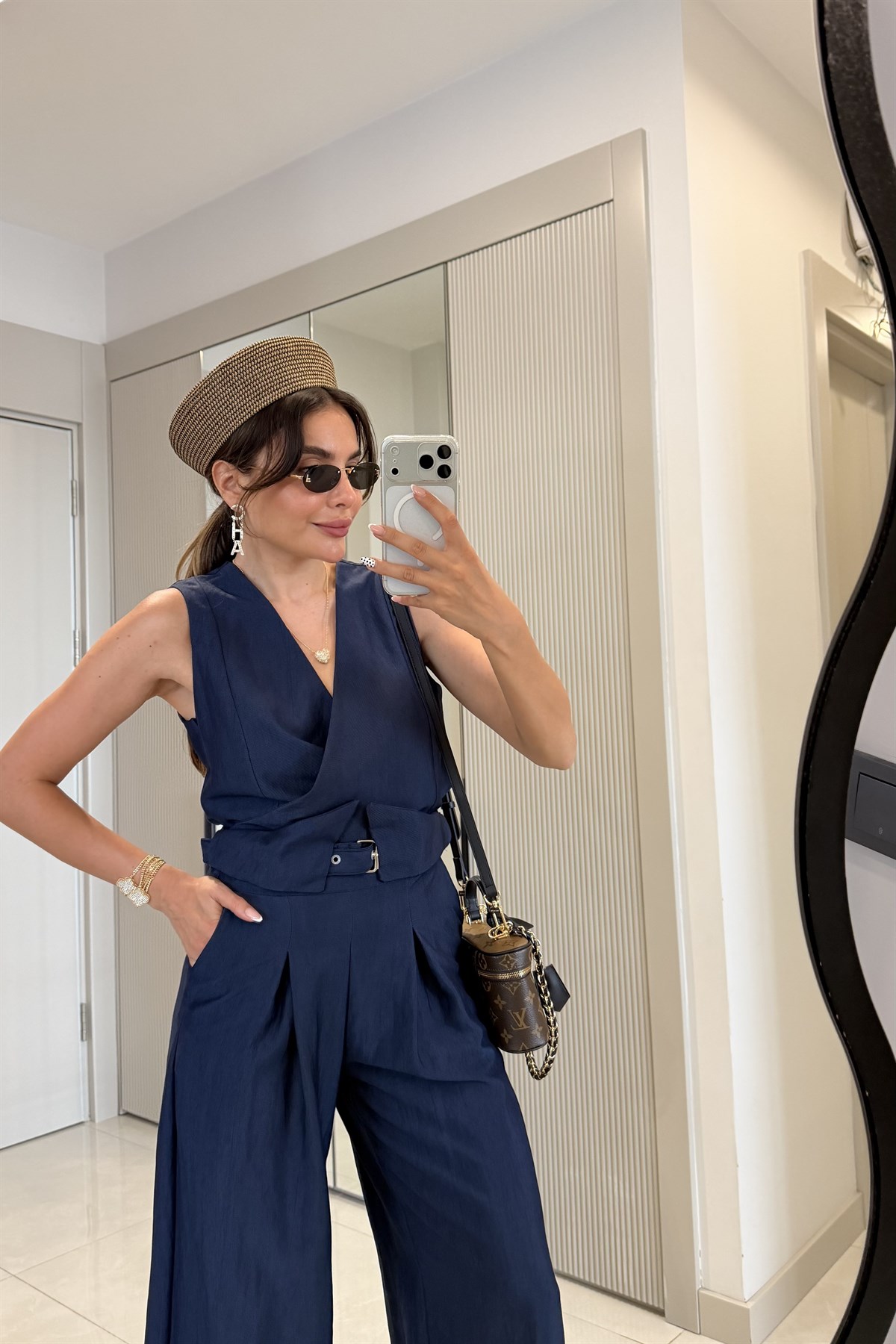 Pedro Lacivert Denim Tensel Takım