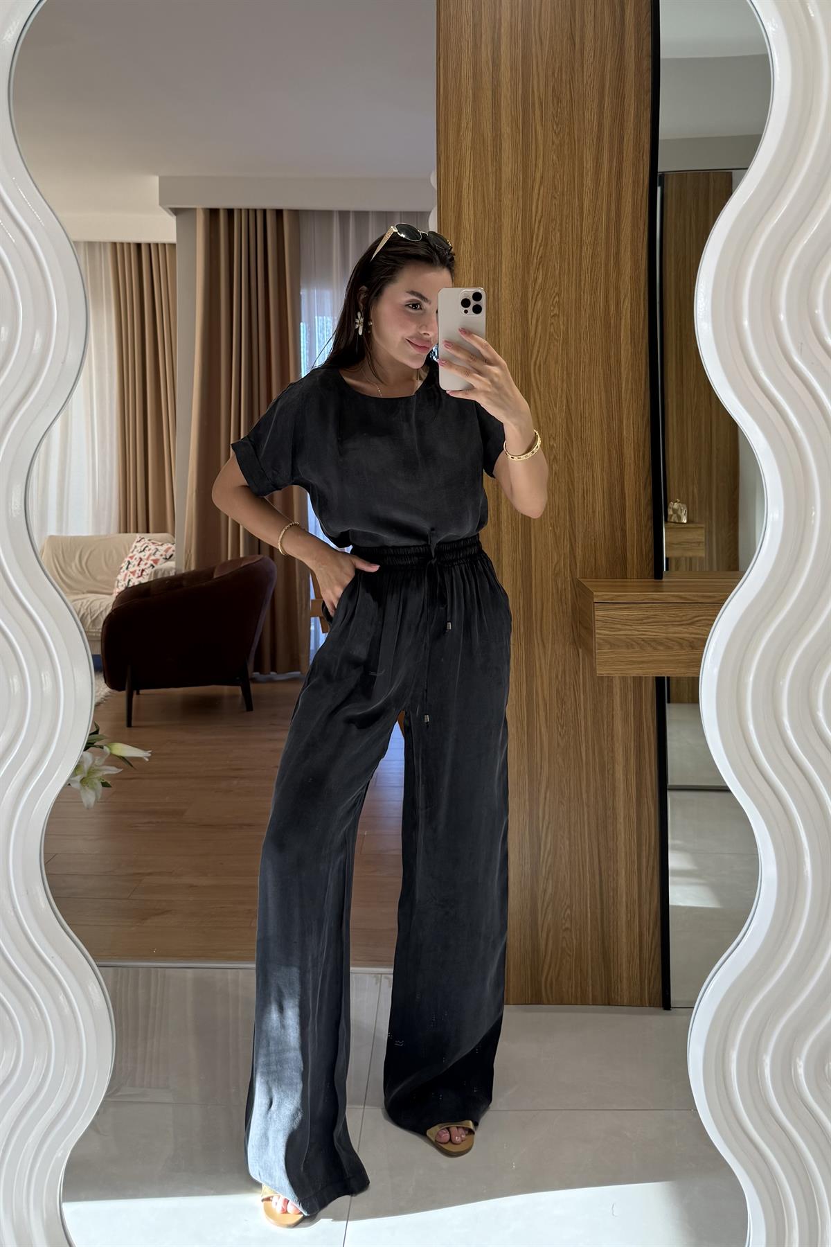 Perry Antrasit Premium Doku Tensel Takım