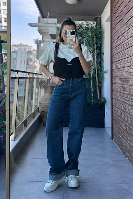 PHL Denim Palazzo Jean - Dark