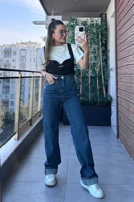 PHL Denim Palazzo Jean - Dark