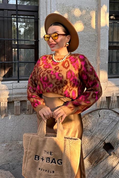 Pink&Brown Leopar Kazak