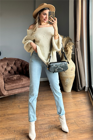 Poema lightblue mom jean