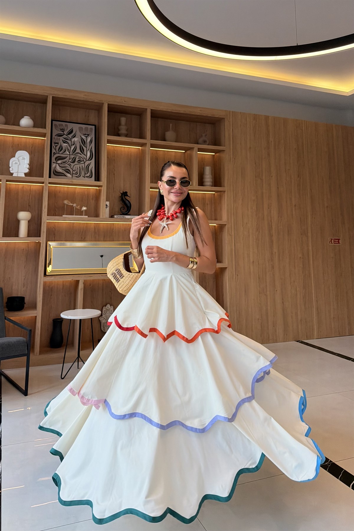 Positano Tasarım Premium  Kat Kat Elbise