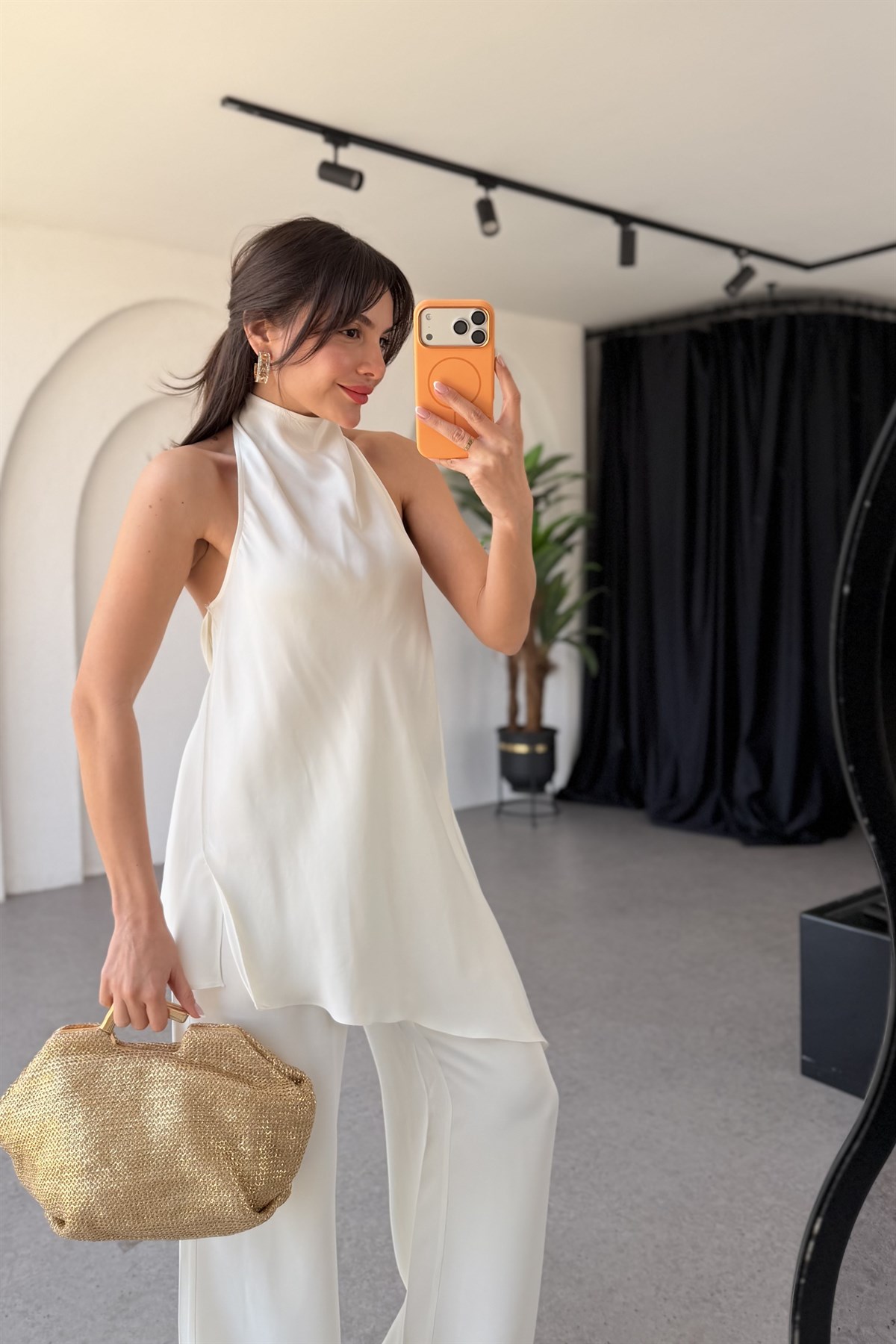 Prema Beyaz Premium Saten Takım