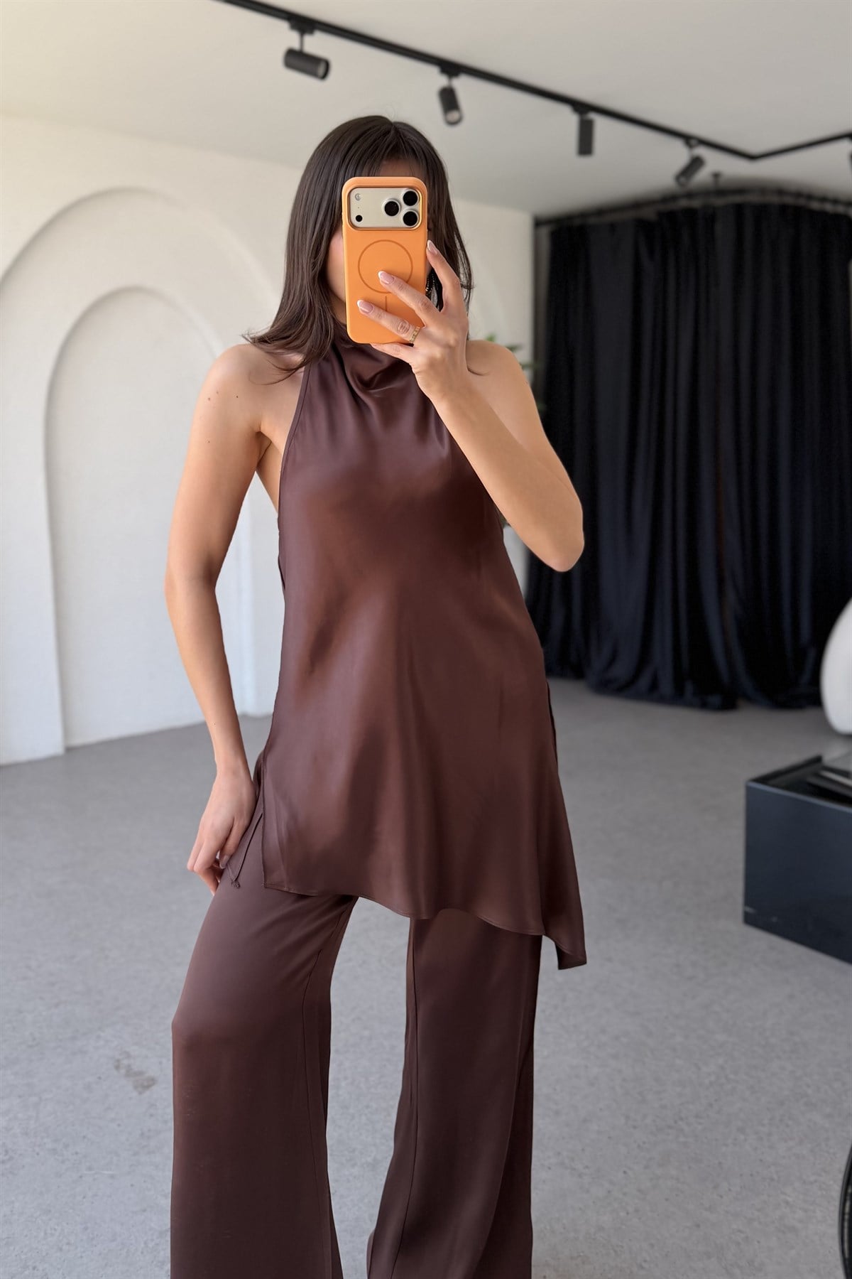 Prema Kahve Premium Saten Takım