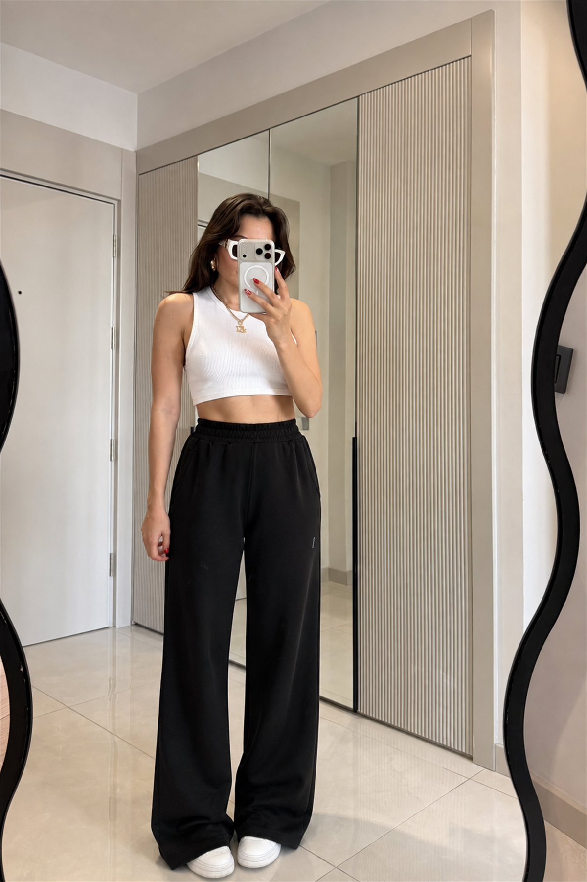 Preppy Siyah Oys Modal Eşofman Altı