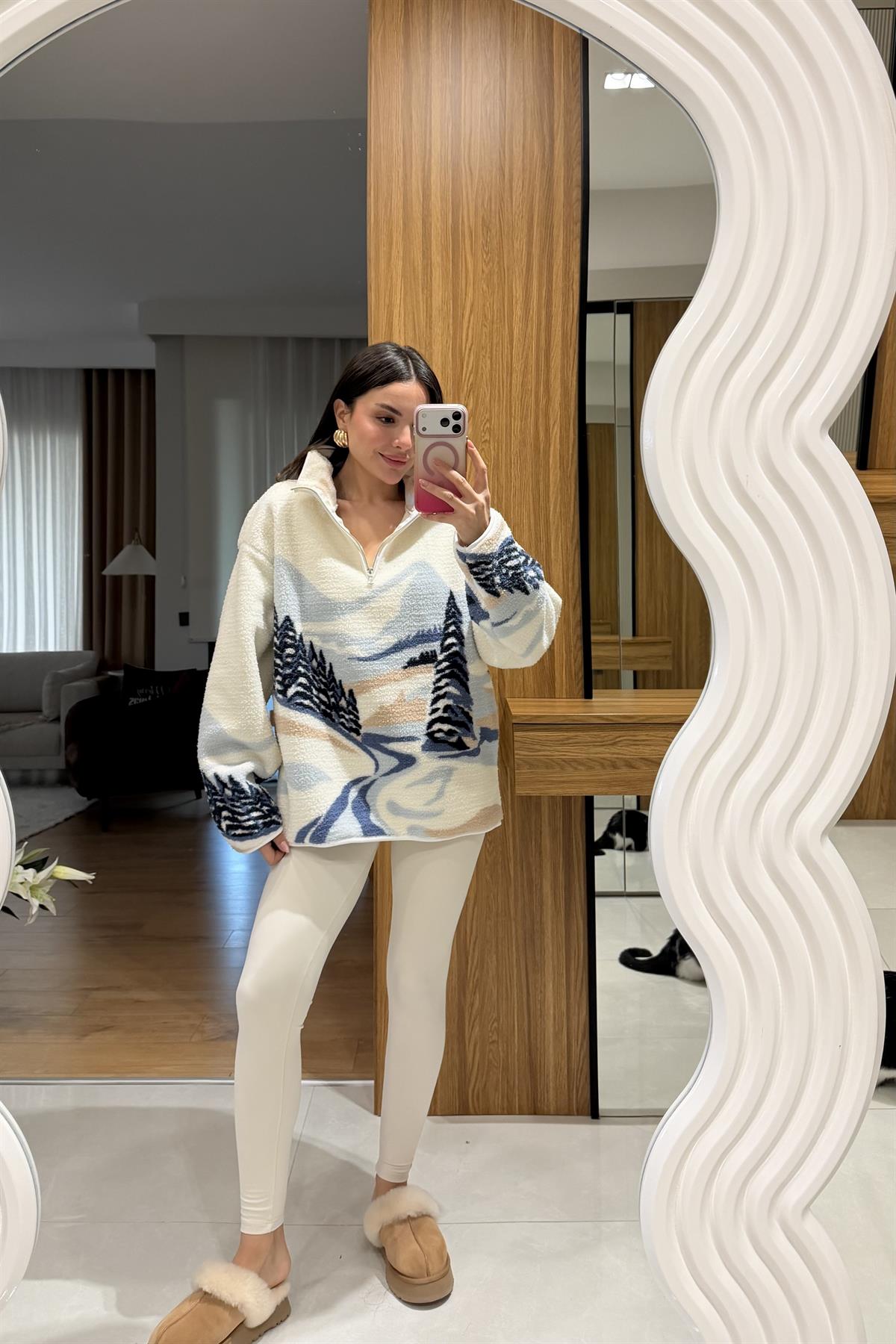 Presy Beyaz Teddy Kazak