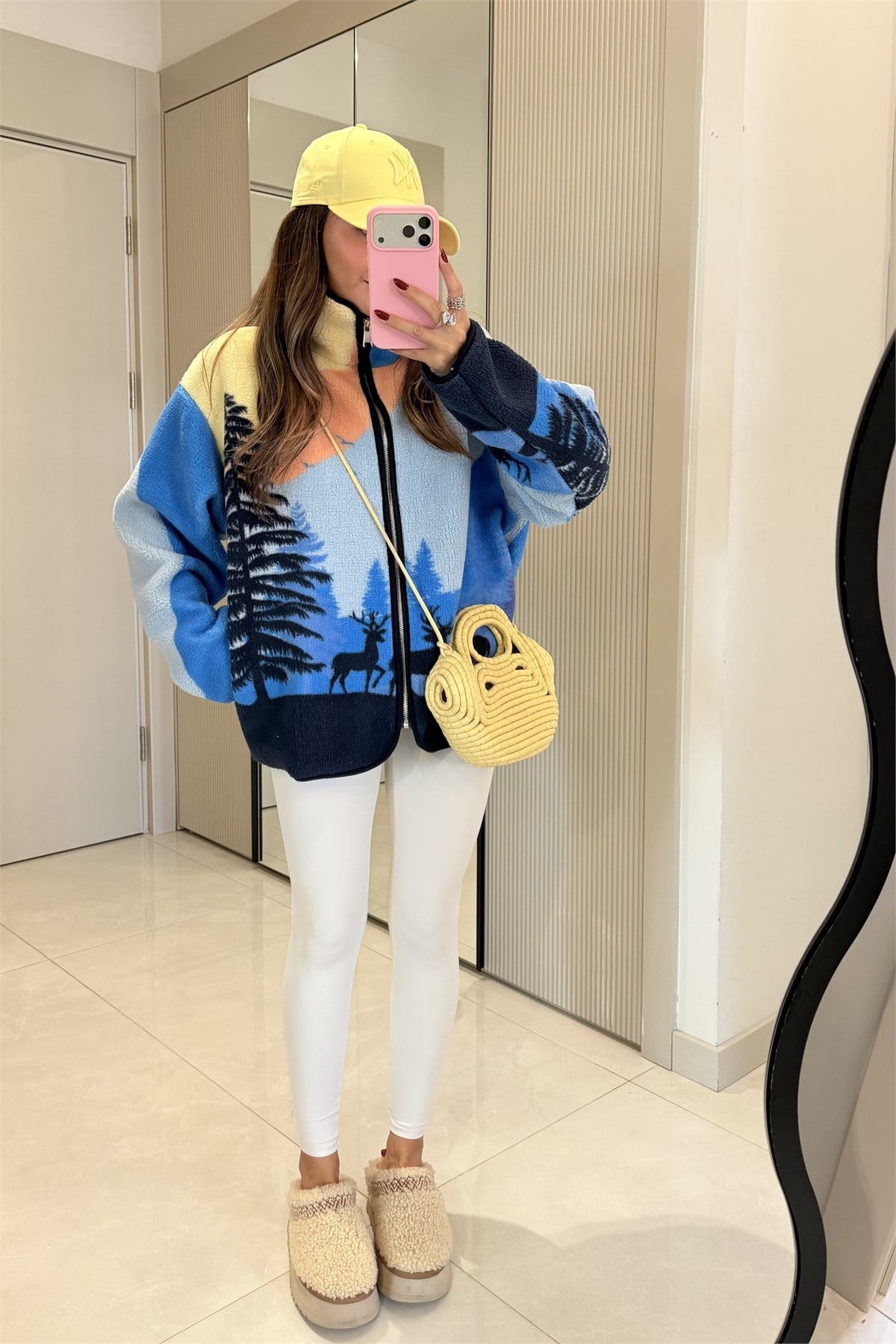 Presy Lacivert Teddy Fermuarlı Sweat