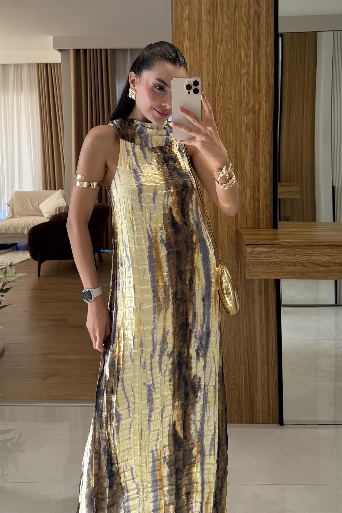 Prisha Kırinkıl Saten Astarlı Elbise
