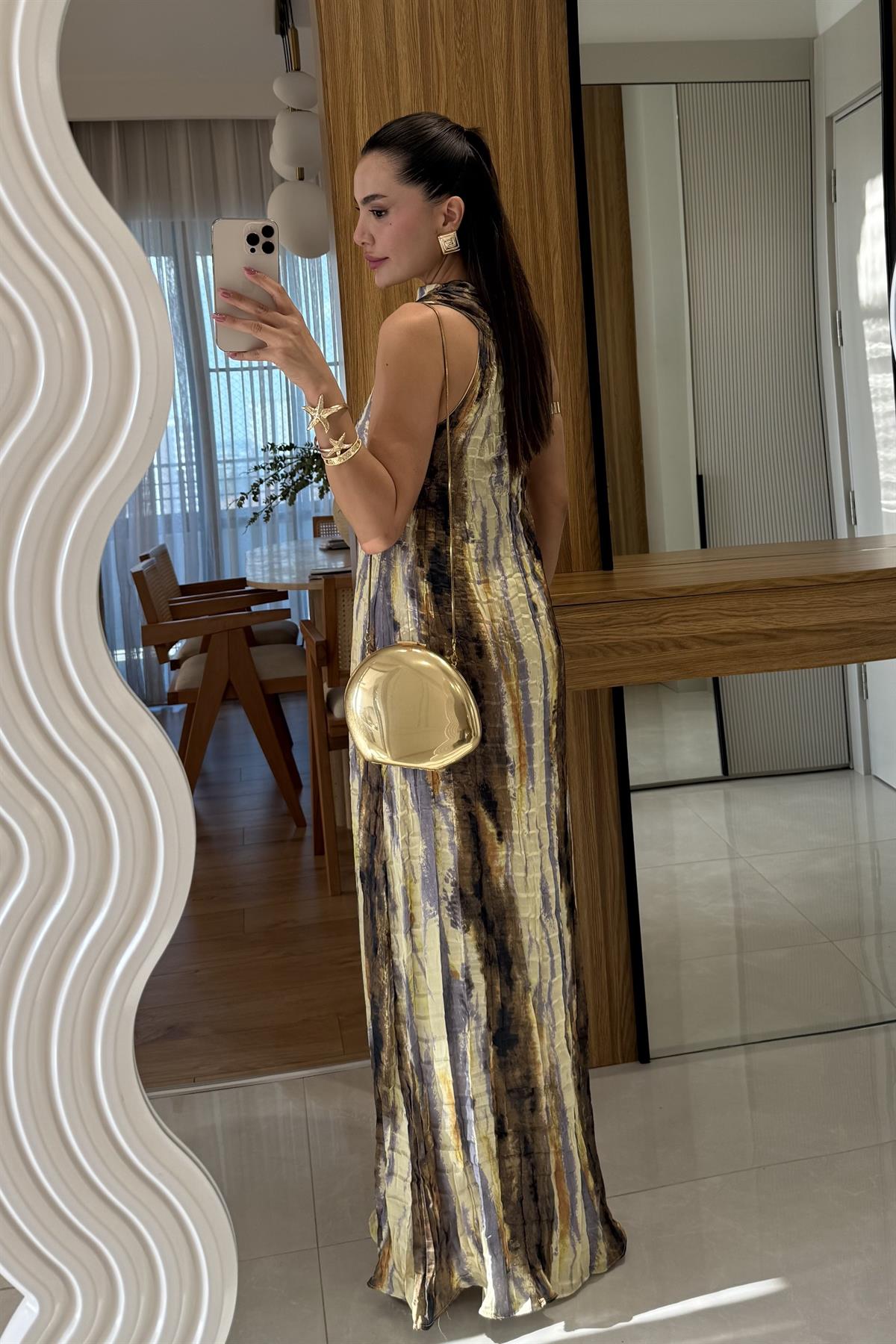 Prisha Kırinkıl Saten Astarlı Elbise
