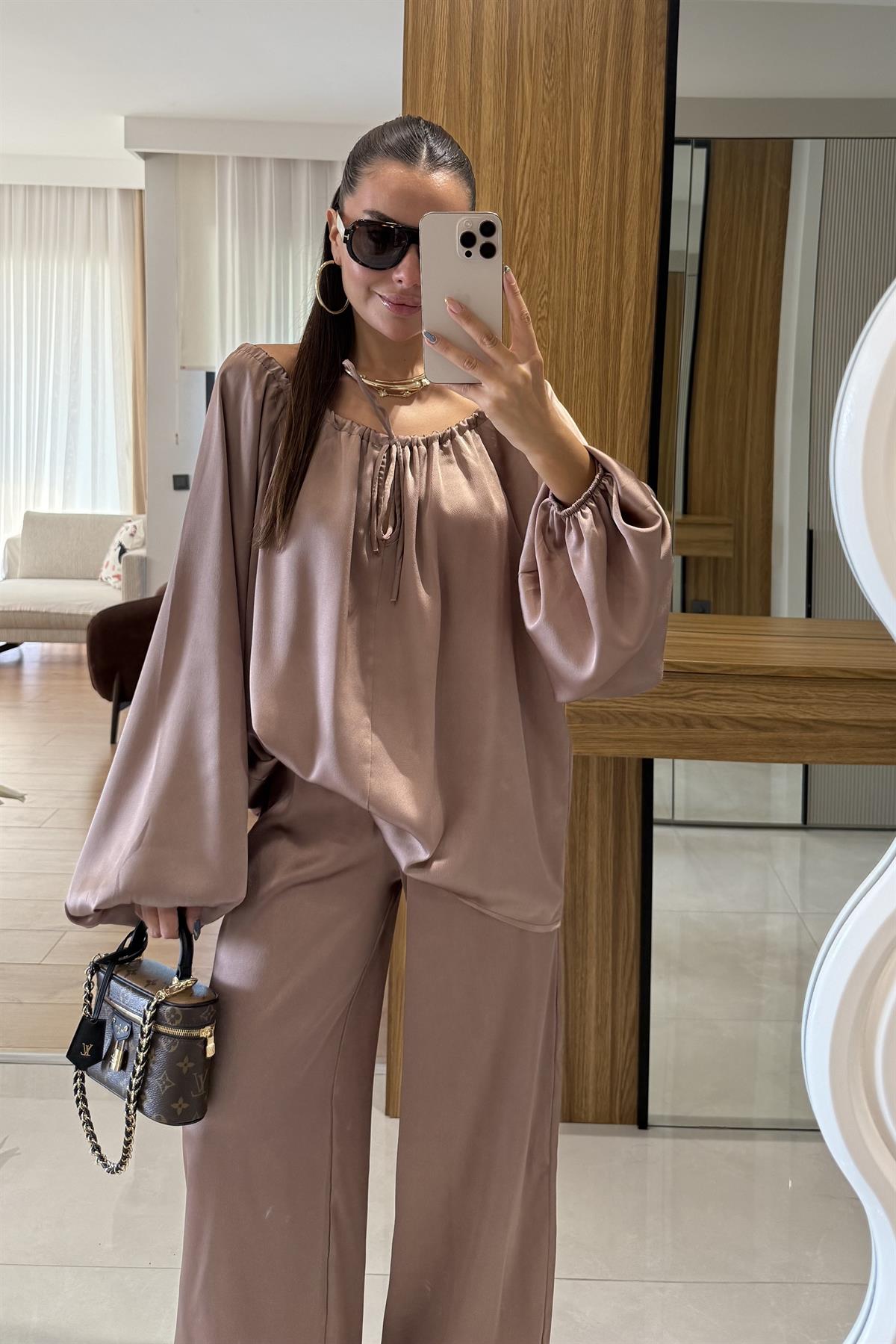 Priste Vizon Saten İkili Takım