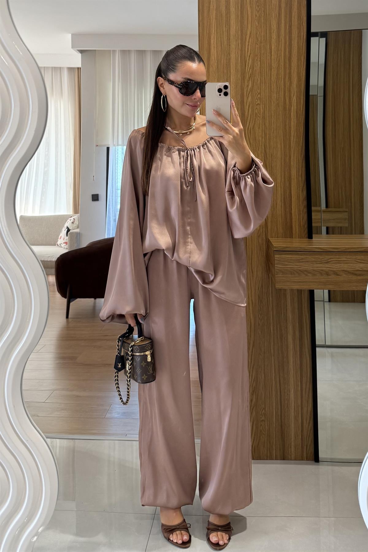 Priste Vizon Saten İkili Takım