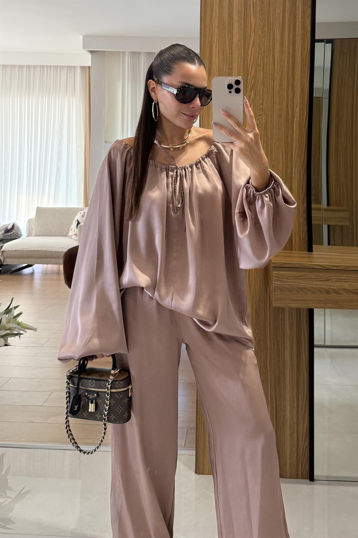 Priste Vizon Saten İkili Takım