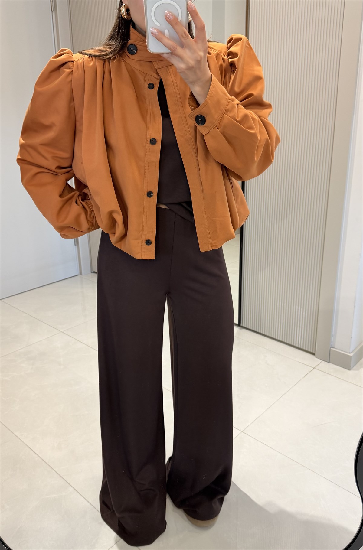 Pumpkin Oranj Vatkalı Balon Trenç