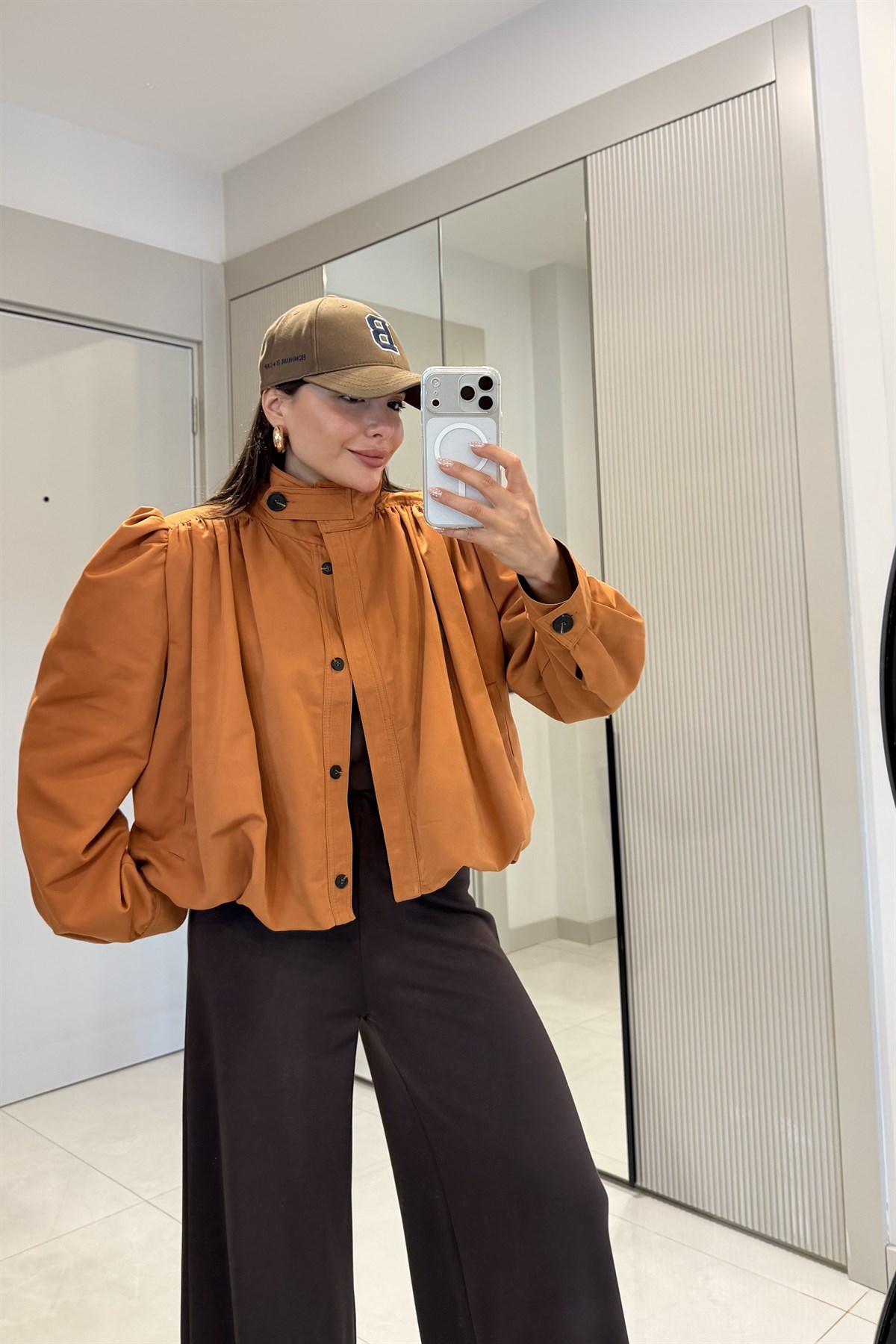 Pumpkin Oranj Vatkalı Balon Trenç