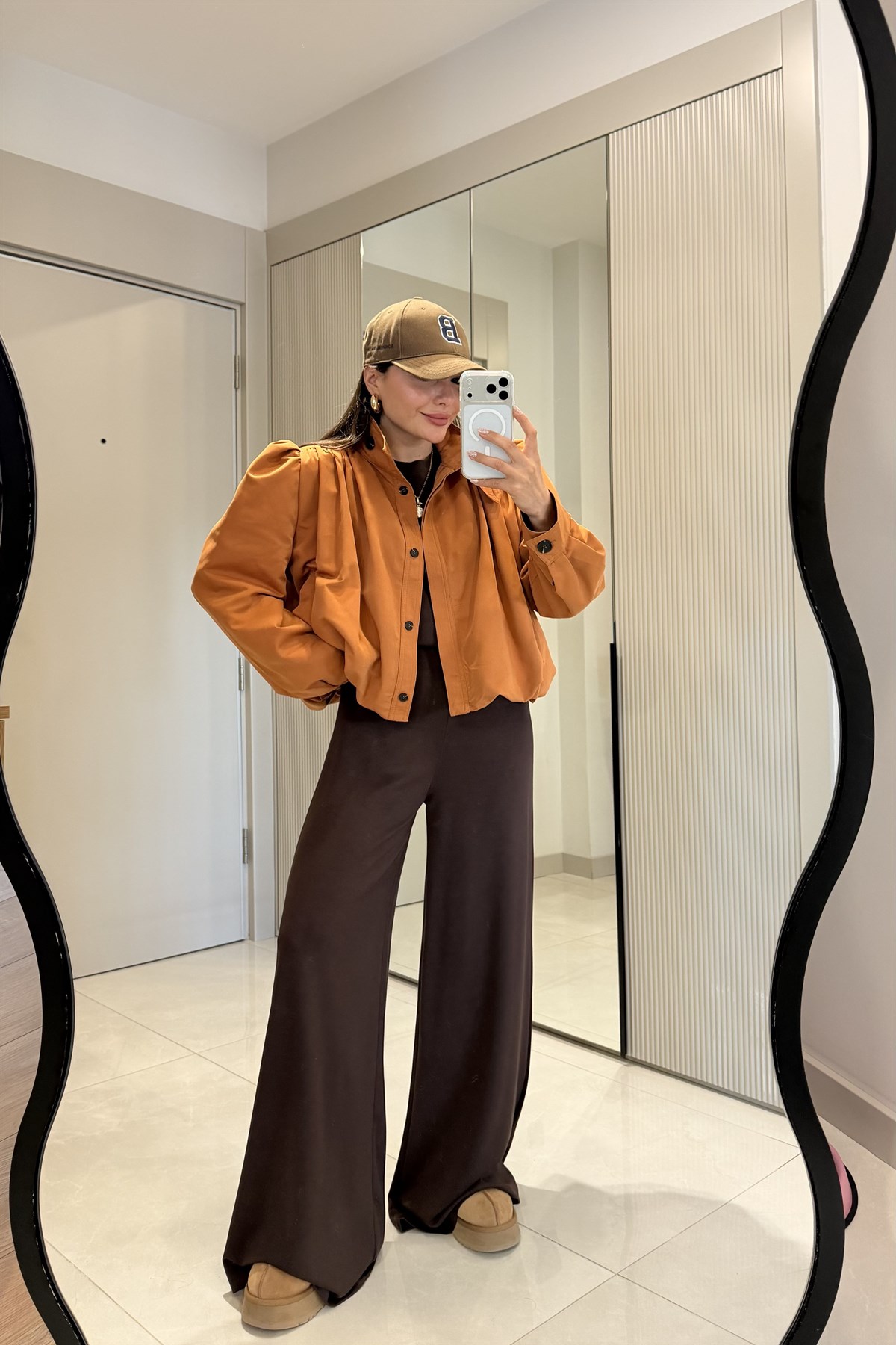 Pumpkin Oranj Vatkalı Balon Trenç