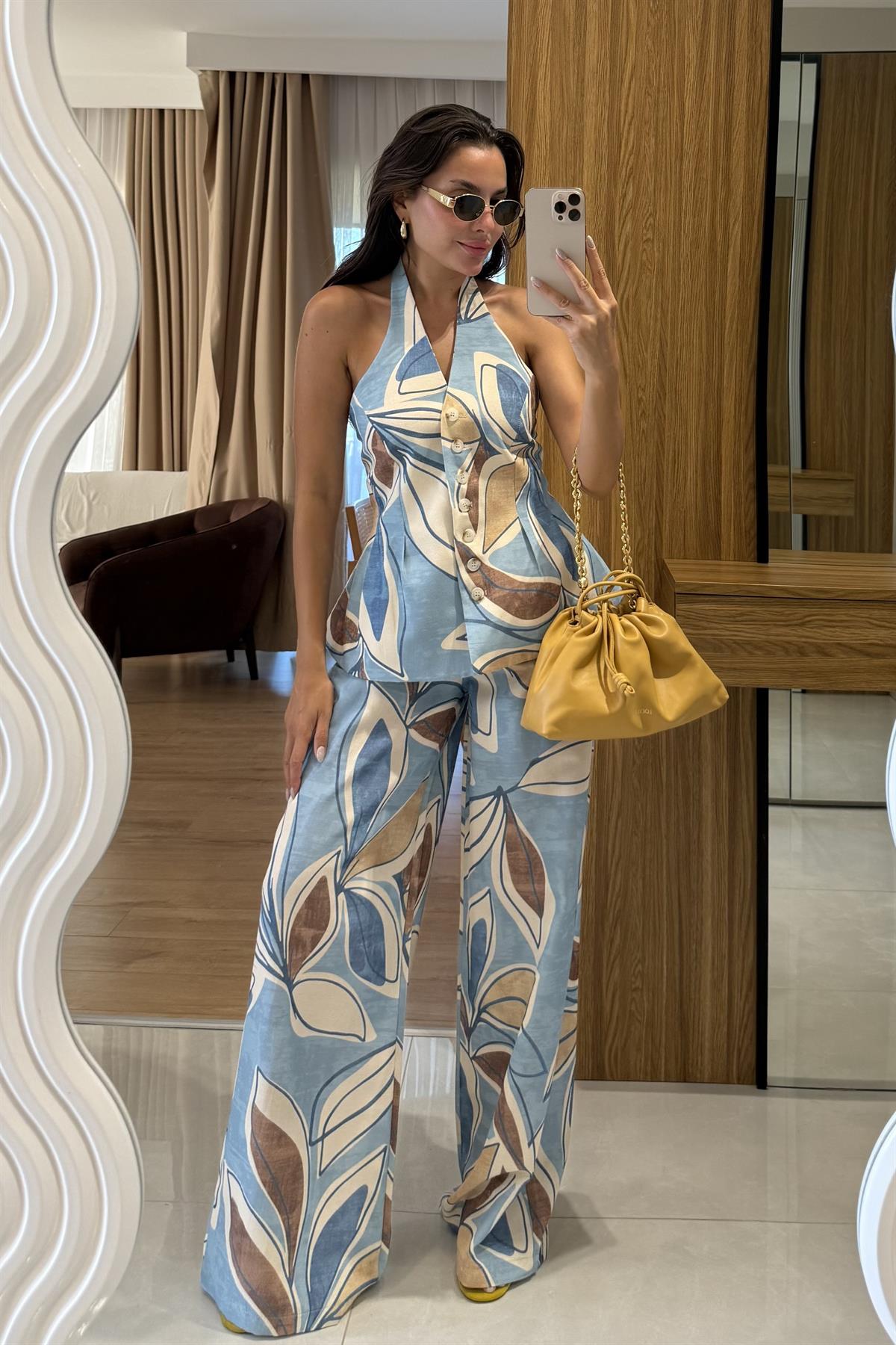 Rafael Mavi Keten Yelekli Takım 