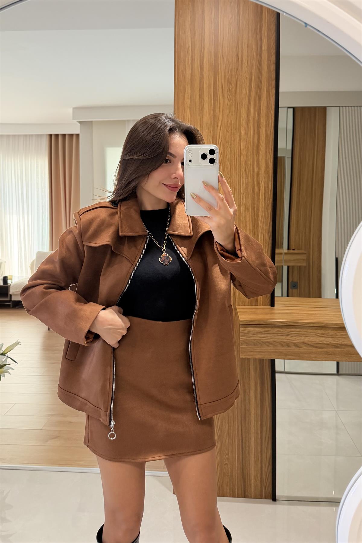 Range Kiremit Süet Takım