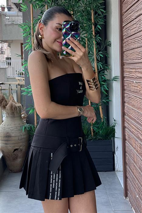 Real Kemerli Şort Tulum