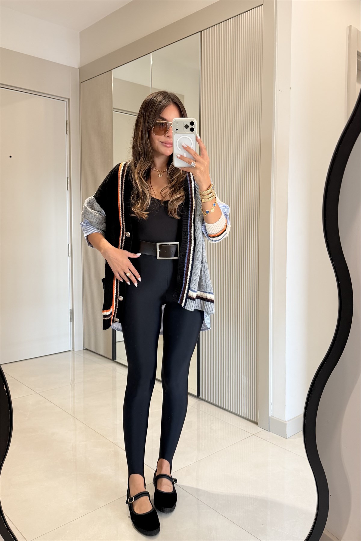 Rebeca Poplin Detaylı Çift Renk Hırka