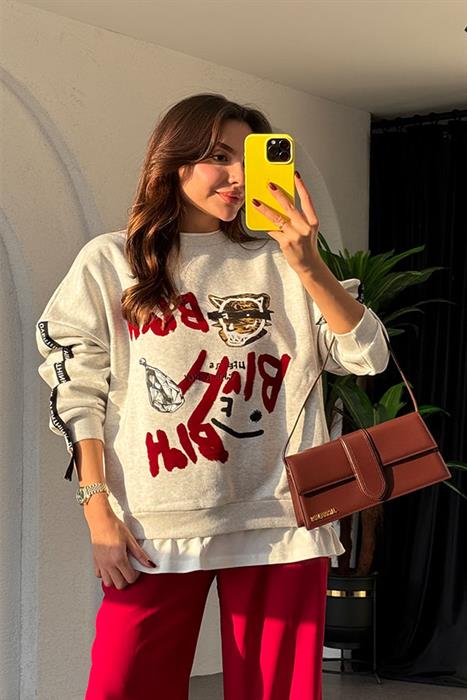 Reggie Baskılı Sweatshirt