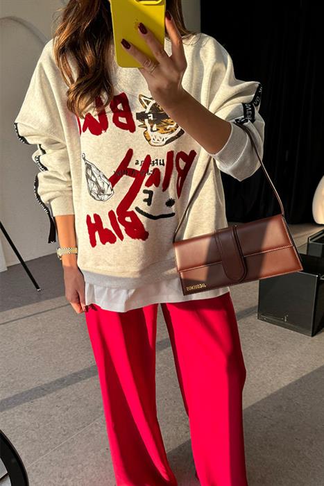 Reggie Baskılı Sweatshirt