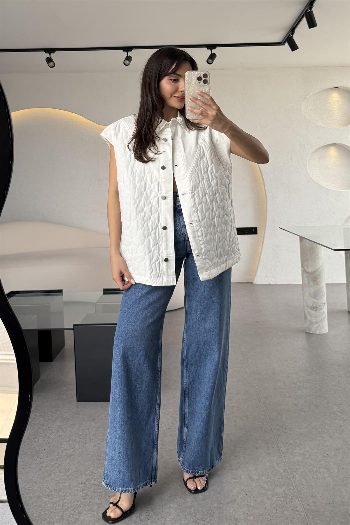 Rework Midblue Wide Leg Jean