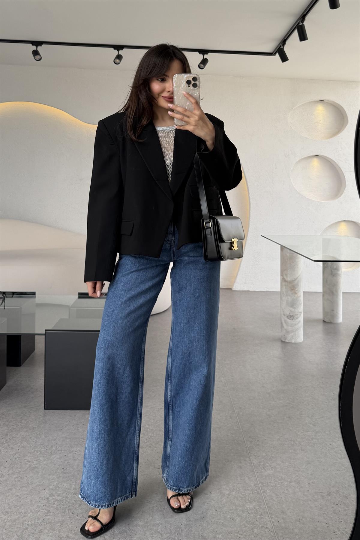 Rework Midblue Wide Leg Jean