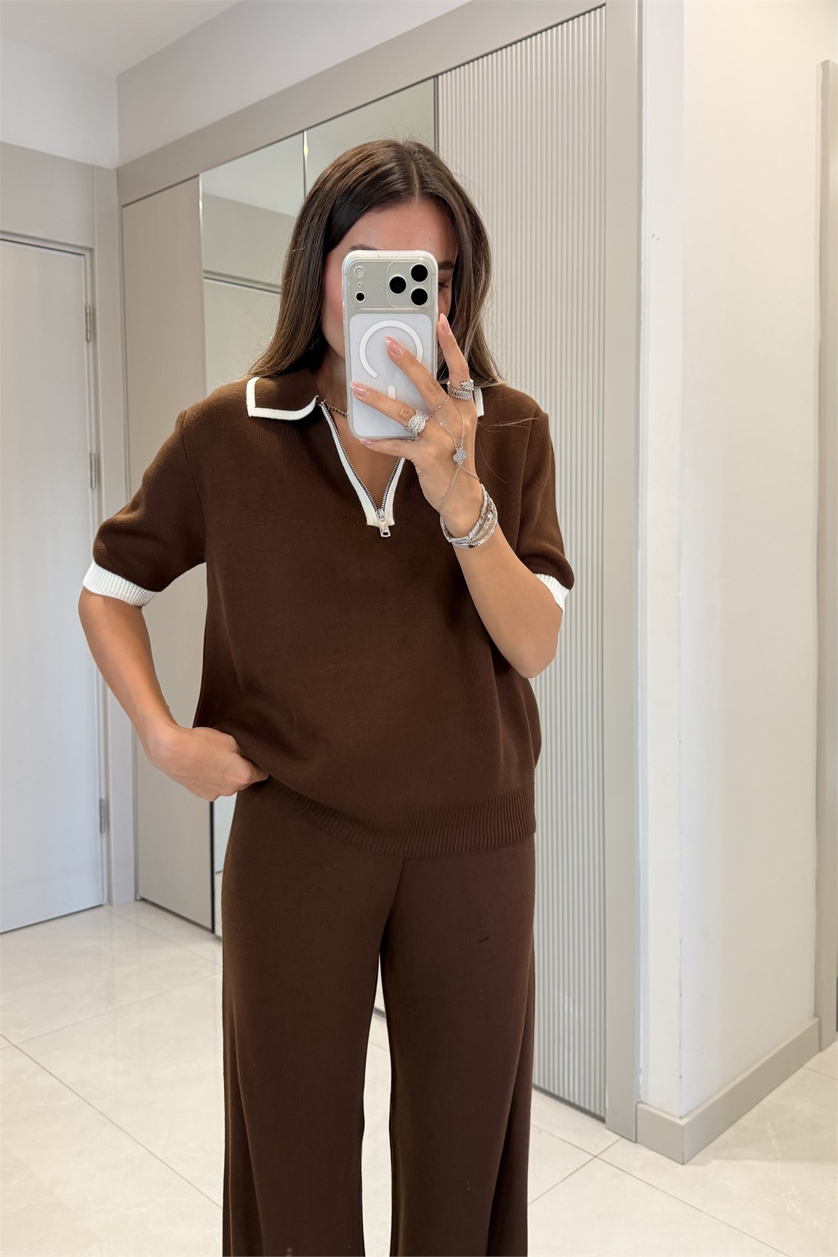 Riccardo Kahve Polo Yaka Triko Takım