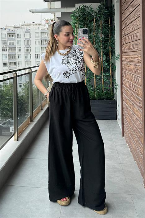 Rida Kaplan Baskılı Tshirt-Beyaz